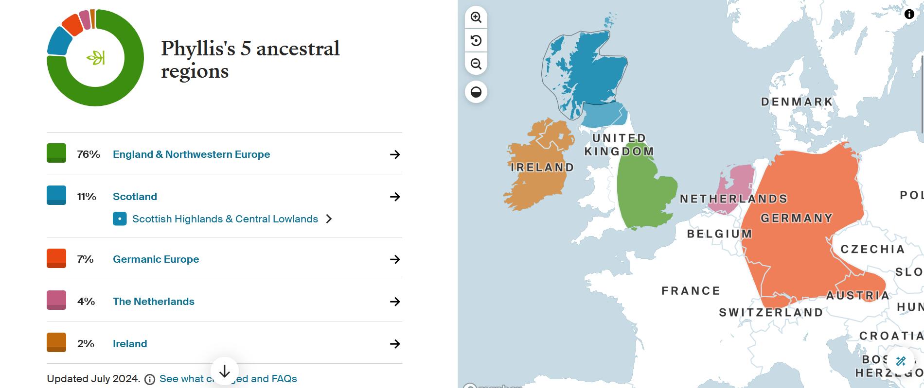 Ancestry Ancestral Regions